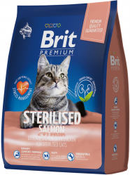 Brit Premium  Sterilised сухой корм для стерилизованных кошек 400 г лососем и курица 