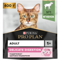 Pro Plan Delicate сухой корм для кошек 400 г с ягнёнком