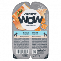 AlphaPet Superpremium ЛАМИСТЕР для кошек 80 г ПАШТЕТ с лососем