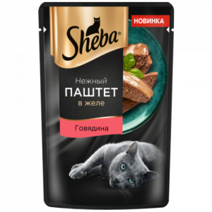 Sheba влажный корм для кошек 75 г говядина паштет