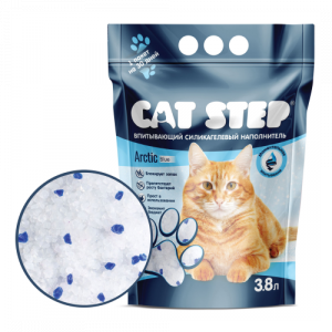 Cat step наполнитель для кошек Arctic Blue 3,8 л силикагелевый 20363007