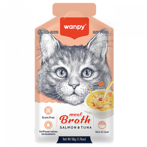Wanpy Cat лакомство для кошек "Бульон" 50 г лосось с тунцом