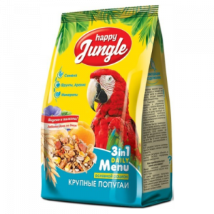 Happy Jungle корм для крупных попугаев 500 г
