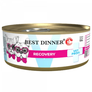 Best Dinner Vet Profi Recovery влажный корм для кошек и собак 100г при истощении, реабилитации и после операции 
