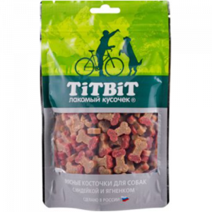 Titbit лакомство для собак Косточки мясные с индейкой и ягненок 012895