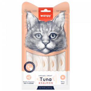 Wanpy Cat нежное пюре для кошек 25ШТ/УП тунец лосось