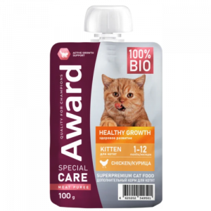 AWARD SPECIAL CARE пюре для котят 100г  из мяса курицы