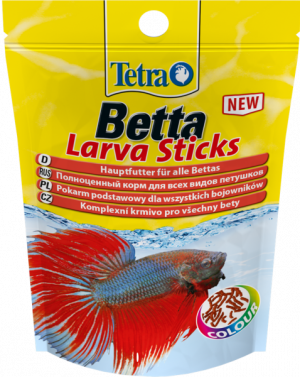 Tetra Betta Larva Sticks корм для петушков 5 г в виде червей