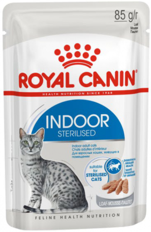 Royal Canin Indor Sterilised влажный корм для домашних кошек 85 г паштет