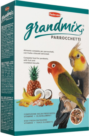 Padovan Grandmix Parrocchetti Корм для средних попугаев 400 г