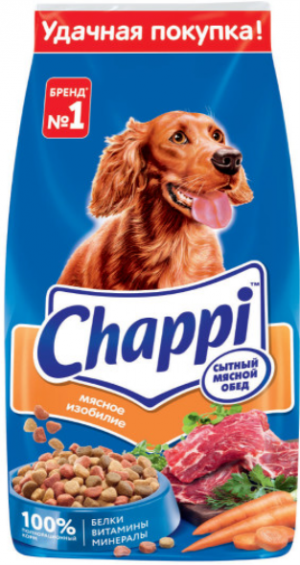 Chappi сухой корм 15 кг для собак мясное изобилие