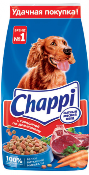Chappi сухой корм для собак 15 кг говядина