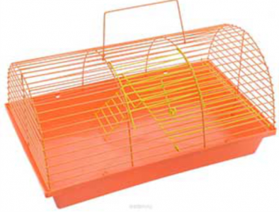 ZooMark клетка 110Ж полукруглая с этажом для грызунов 36*24*22см 